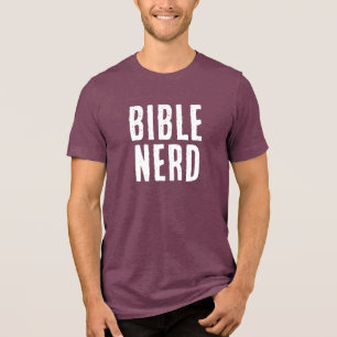Camiseta Tipografia de Bíblia Nerd Engraçado Cristão Burgun