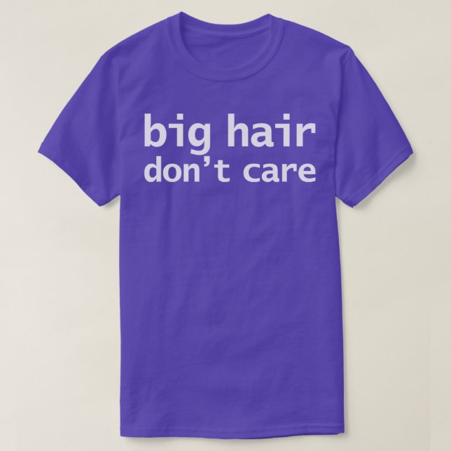 Camiseta Tipografia de Cabelo Grande e Engraçado (Frente do Design)