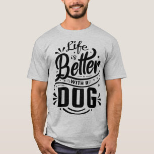 Camiseta Tipografia de Citação de Cachorro