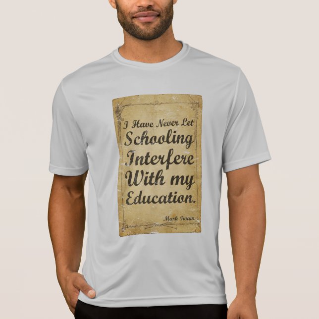 Camiseta Tipografia de Citação de Mark Twain | Edu (Frente)