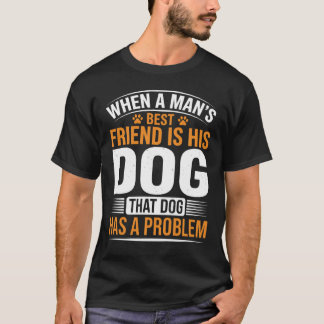 Camiseta Tipografia de Citação de Melhor Amigo de Cachorro
