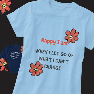 Camiseta Tipografia de citação personalizada feliz