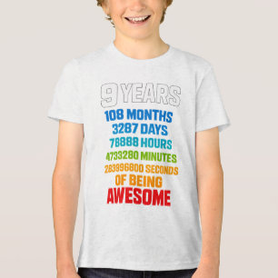 Camiseta Tipografia de Contagem Regressiva para o 9º Aniver