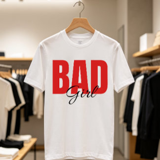 Camiseta Tipografia de Declaração Ousada em Vermelho para G
