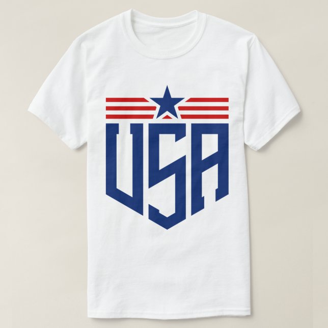 Camiseta Tipografia de Emblem EUA (Frente do Design)