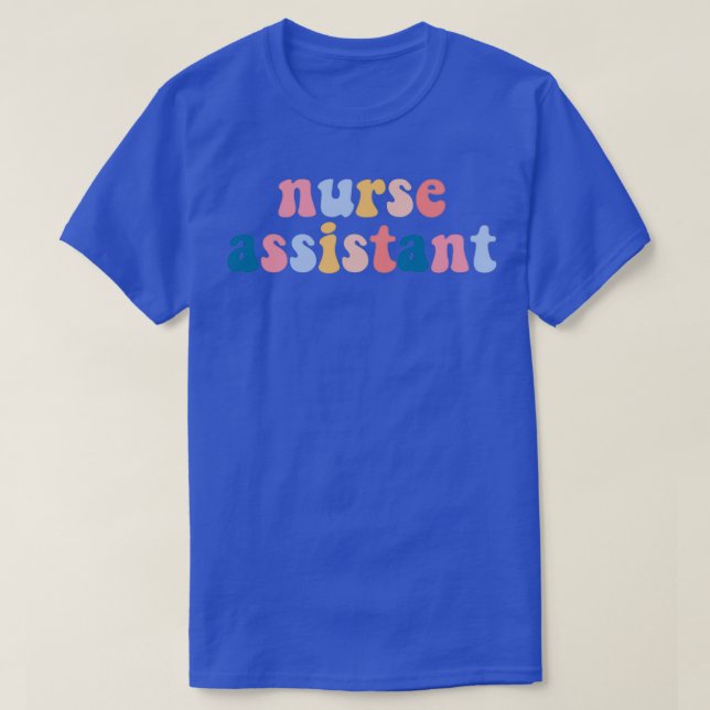Camiseta Tipografia de enfermeiro assistente (Frente do Design)