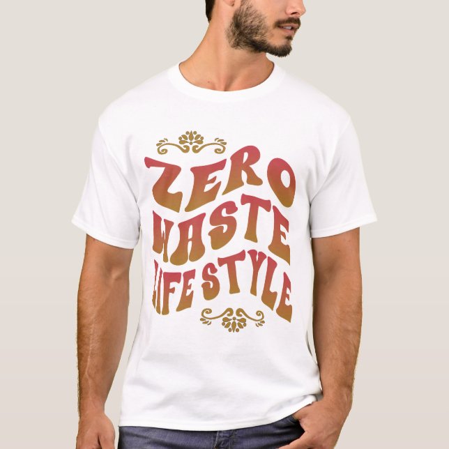 Camiseta Tipografia de Estilo de Vida Zero (Frente)