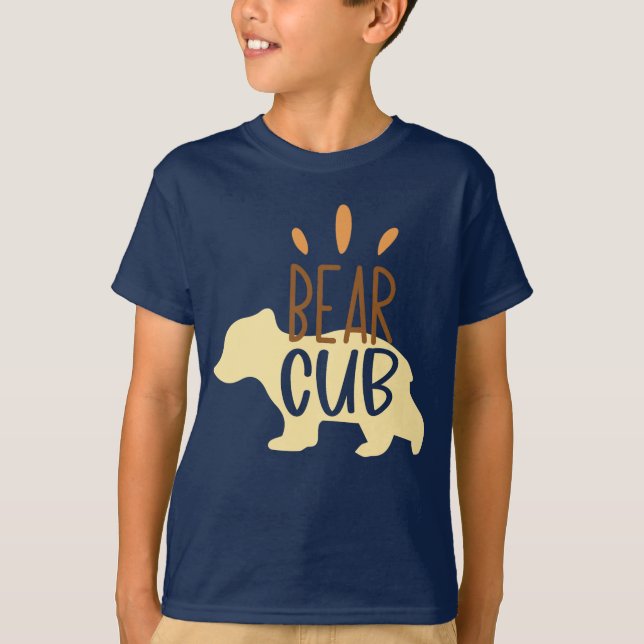 Camiseta Tipografia de Filhote de Urso (Frente)