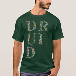 Camiseta Tipografia de Flores Druidas