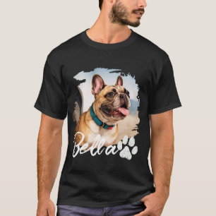 Camiseta Tipografia de Foto e Nome de Animal de Estimação P