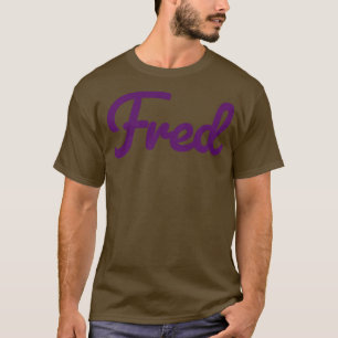 Camiseta Tipografia de Fred Name Purple