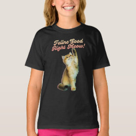 Camiseta Tipografia de Gato Engraçado e Bonita com Gatinho