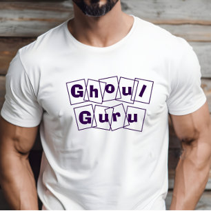 Camiseta Tipografia de Ghoul Guru púrpura de halloween