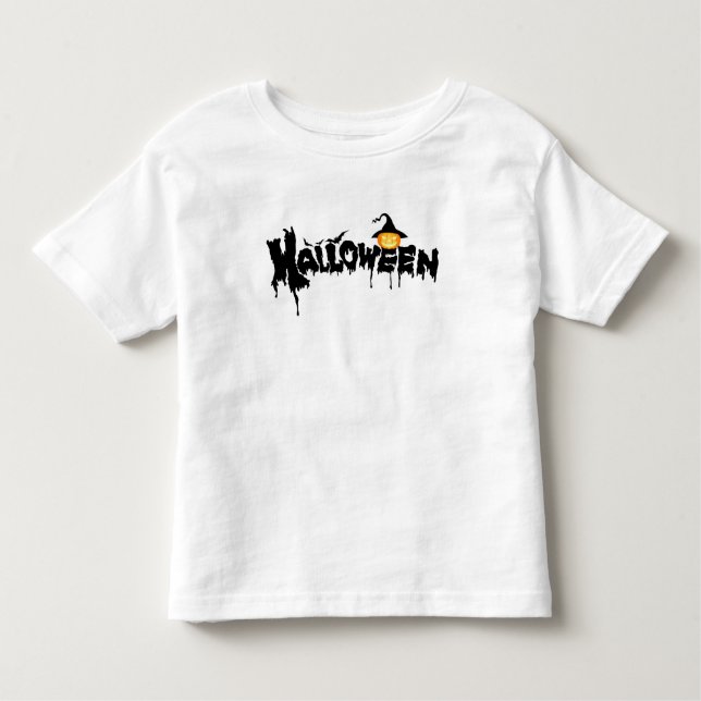 Camiseta Tipografia de Halloween (Frente)
