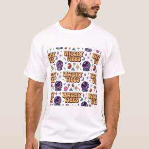 Camiseta Tipografia de Halloween Retro com Vibrações de Bru
