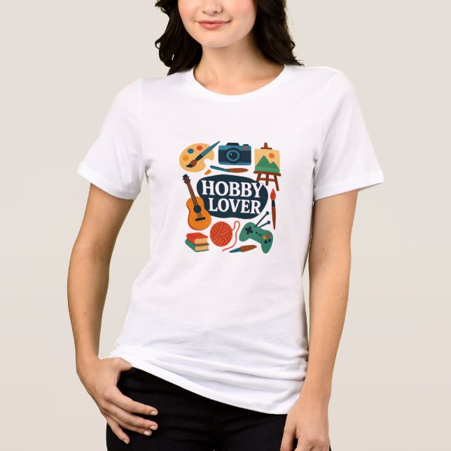 Camiseta Tipografia de Hobbies Criativos – Artística e  (Frente)