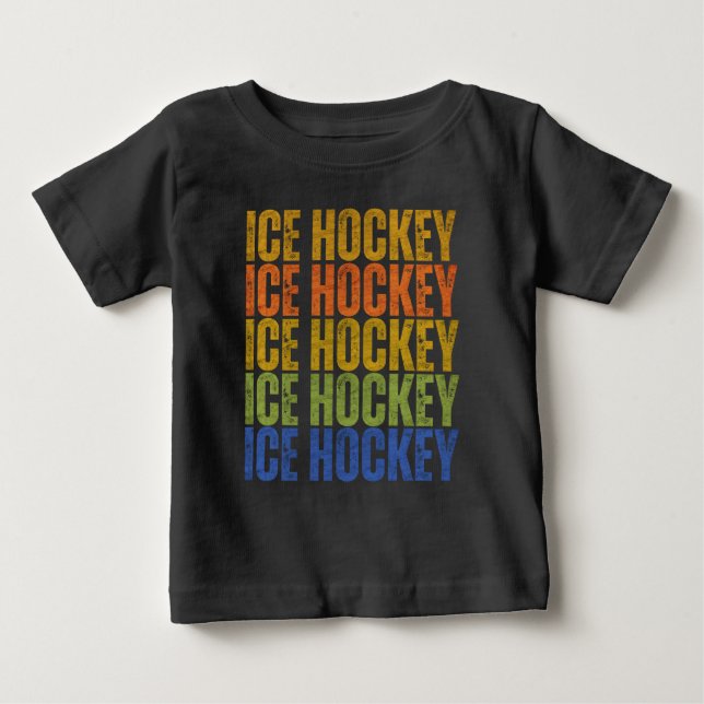 CAMISETA TIPOGRAFIA DE HOCKEY NO GELO (Frente)