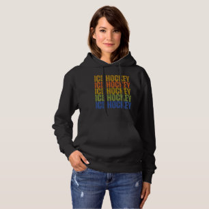 Camiseta Tipografia De Hóquei No Gelo