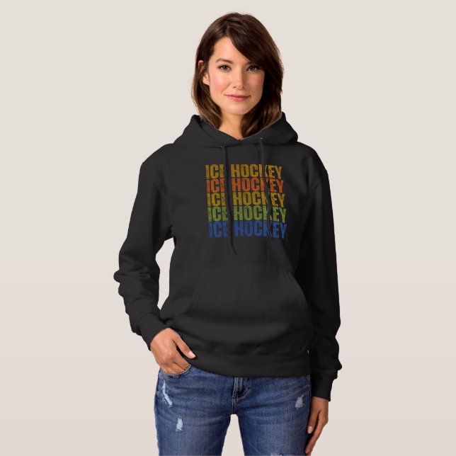 Camiseta Tipografia de Hóquei no Gelo (Frente Completa)