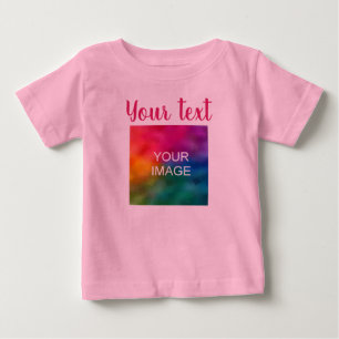 Camiseta Tipografia de imagem do cliente texto script rosa