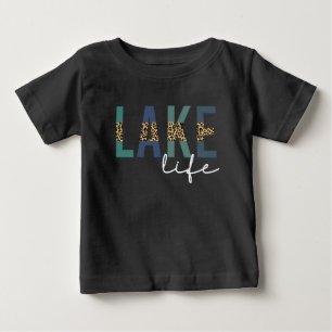 Camiseta Tipografia de Impressão de Guepardo Lake Life