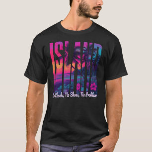Camiseta Tipografia de Inclinação de Ilha - Design do Sol R
