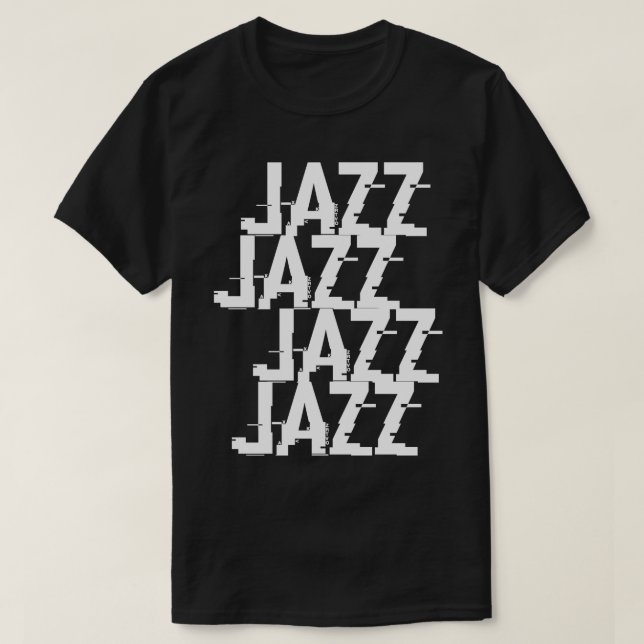Camiseta Tipografia de jazz (Frente do Design)