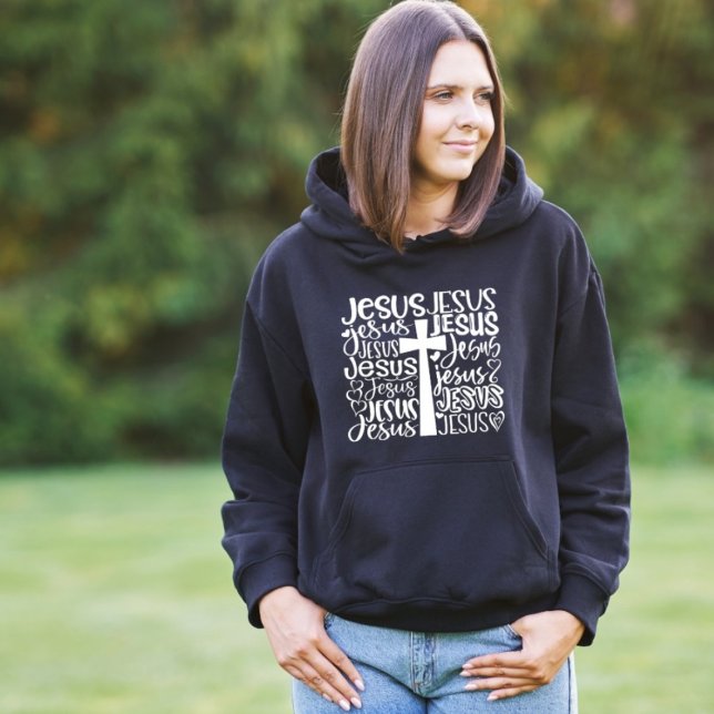 Camiseta Tipografia de Jesus Cristo Cross (Criador carregado)
