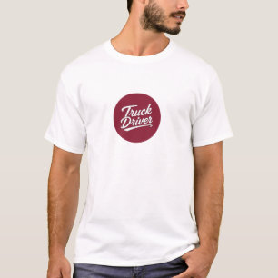 Camiseta Tipografia de Letra de Motorista de Camin