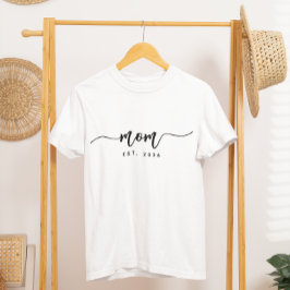 Camiseta Tipografia de Letra Elegante Preta Estabelecida Ma