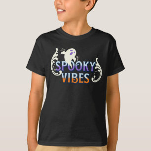 Camiseta Tipografia de Letras com Vibrações Assustadoras de