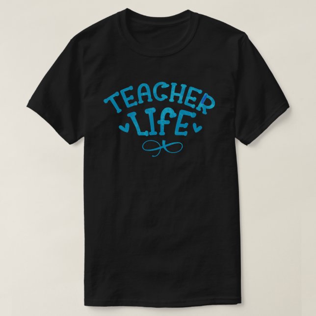 Camiseta Tipografia de LIFE do professor (Frente do Design)