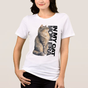 Camiseta Tipografia de Mãe de Gato em Aquarela Design