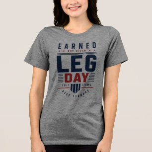 Camiseta Tipografia de Motivação para Dia de Perna 'Ganho N