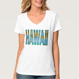 Camiseta Tipografia de Palmeiras Tropicais Havaianas