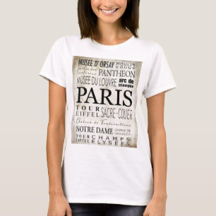 Camiseta Tipografia de Paris - estilo do metro