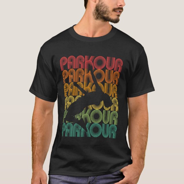 Camiseta Tipografia de Parkour Design Parcouirando Freerunn (Frente)