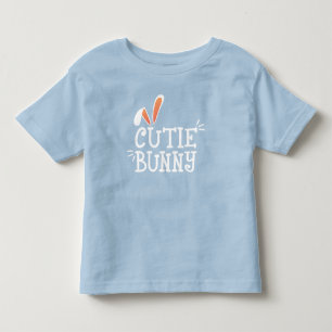 Camiseta Tipografia de Páscoa Simples de Coelhinhos   Camis