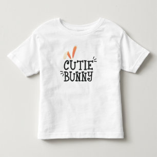 Camiseta Tipografia de Páscoa Simples de Coelhinhos   Camis