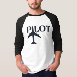 Camiseta Tipografia de Piloto & Avião, Minimalista, Simples