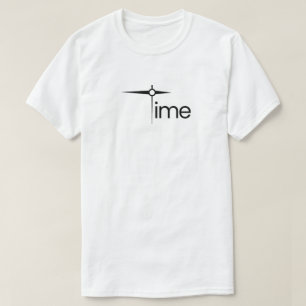Camiseta Tipografia de Ponteiros de Relógio Minimalista