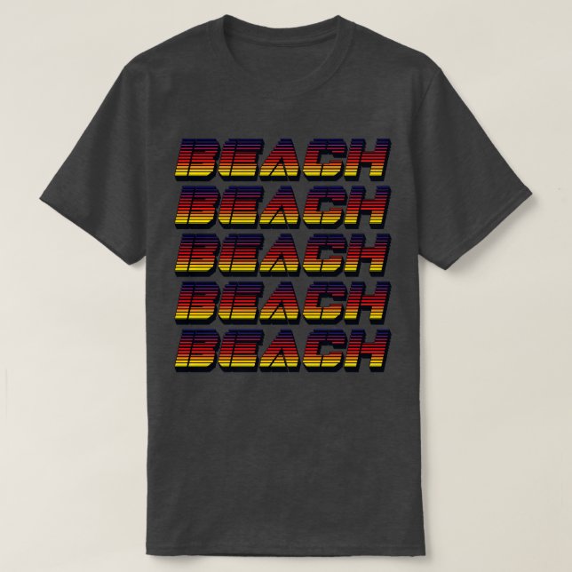 Camiseta Tipografia de Praia (Frente do Design)
