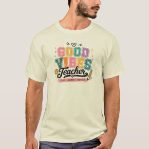 Camiseta Tipografia de Professor Vibrações Retro Boas Desig