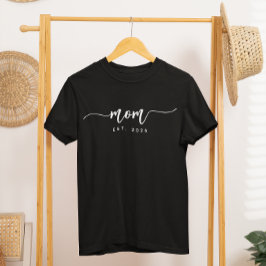 Camiseta Tipografia de roteiro branco elegante estabelecida