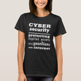 Camiseta Tipografia de segurança cibernética moderna de cib
