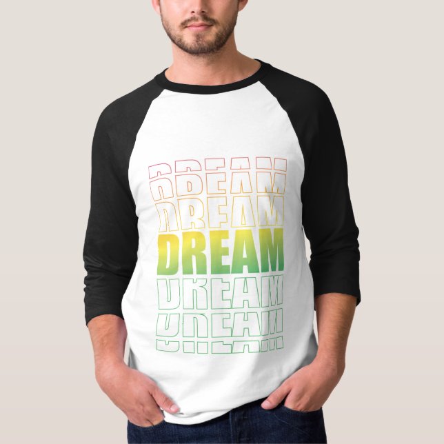 Camiseta Tipografia de Sonho – Estética de Gradiente Motiva (Frente)