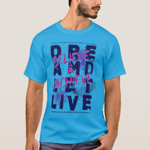 Camiseta Tipografia de Streetwear 'Acredite e Alcance'