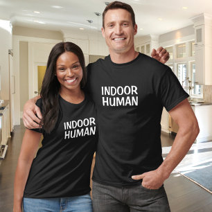 Camiseta Tipografia de Texto em Negrito Indoor Humano