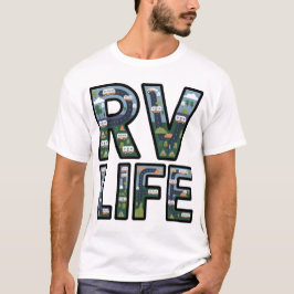 Camiseta Tipografia de Viagem de Campanha de Aventura RV