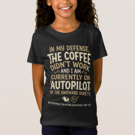 Camiseta Tipografia Divertida de Café